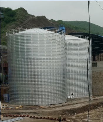 梅河口粮食钢板仓的安装全过程不用热焊接